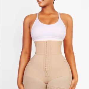 Elastic High‑Waist Butt‑Enhancing Shapewear with Triple‑Breasted Structure